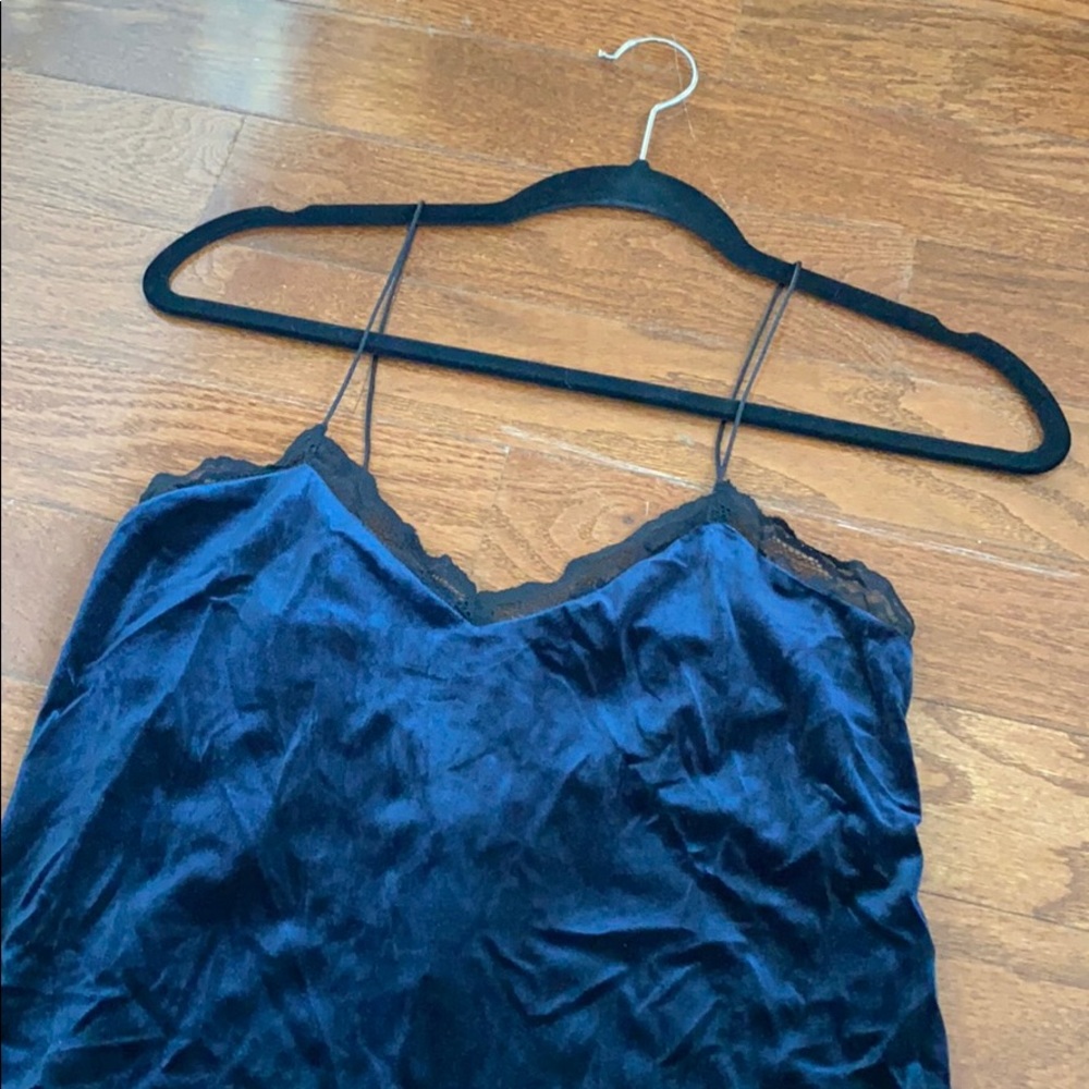 Blue velvet shirt